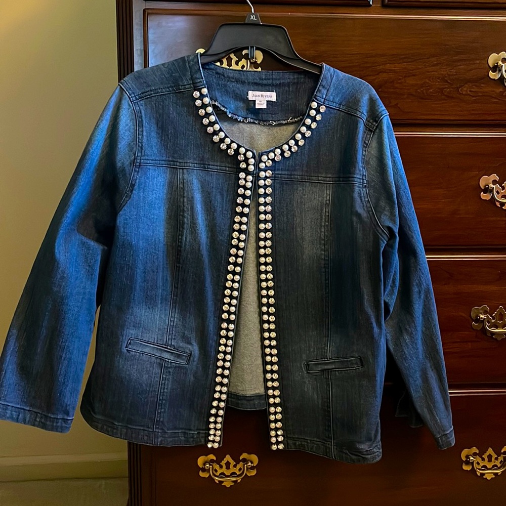 Denim jacket with bling